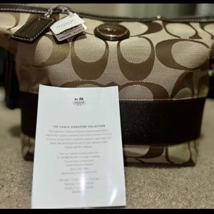 Signature Stripe Coach Tote